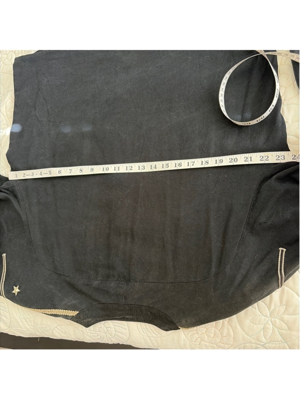 I.B. Diffusion Black Gold Embroidered Silk Military Blouse Jacket Size 14 - Picture 5 of 6